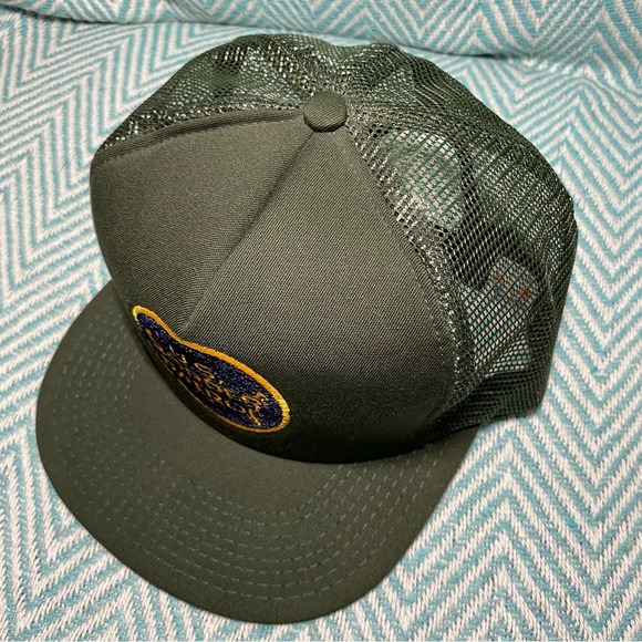 Vintage US Border Patrol Trucker Cap Mesh Green Patch Made in USA SnapBack Retro - Picture 2 of 11